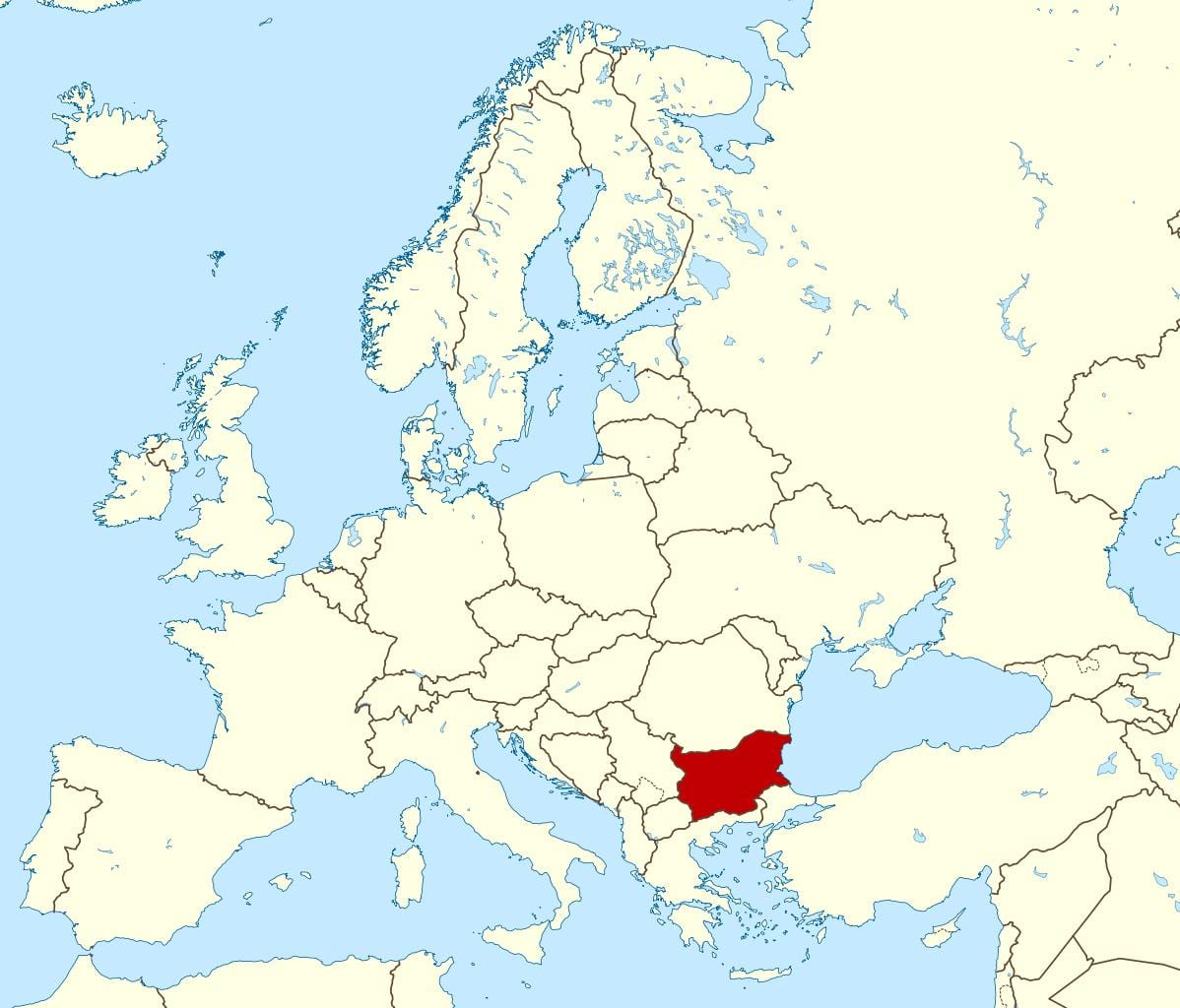 wêreld kaart wat Bulgarye
