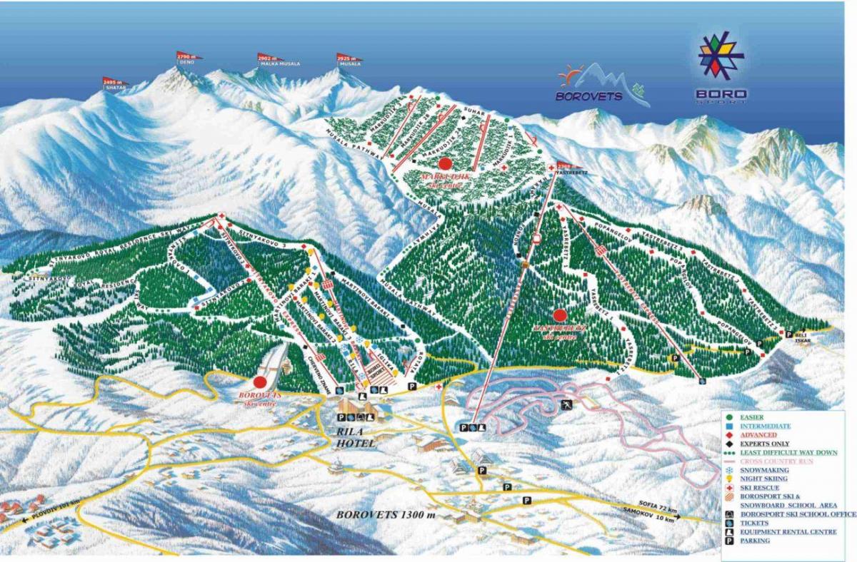 Bulgarye ski-map