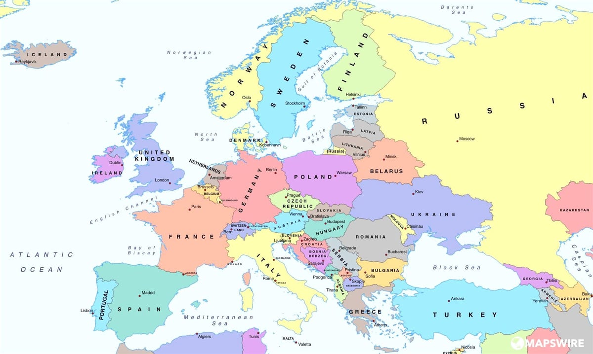 kaart van europa wat Bulgarye