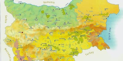 Kaart van Bulgarye klimaat