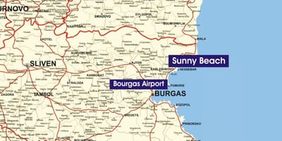 Bulgarye strande kaart