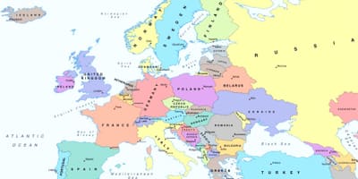 Kaart van europa wat Bulgarye